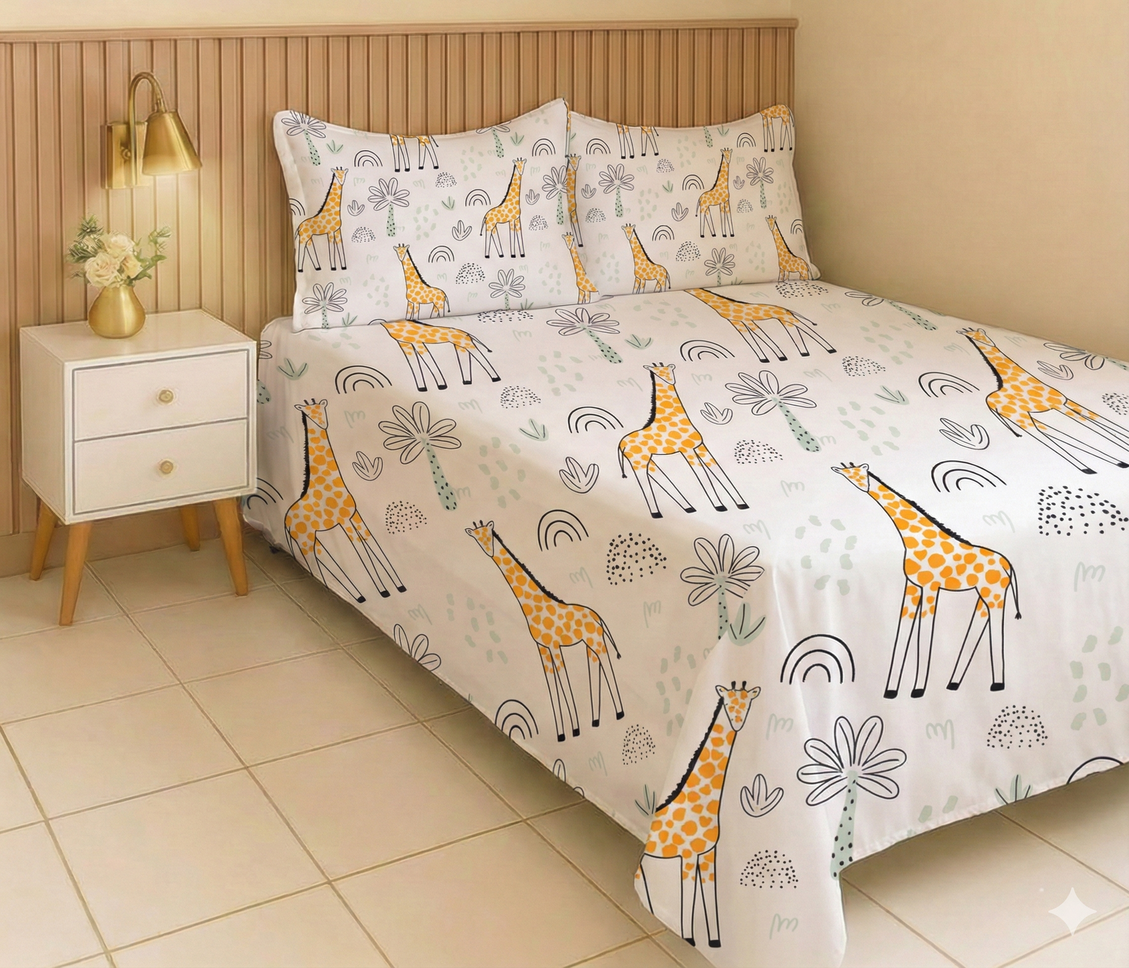 Cute Giraffe Bed sheets -Kids- 4 pieces