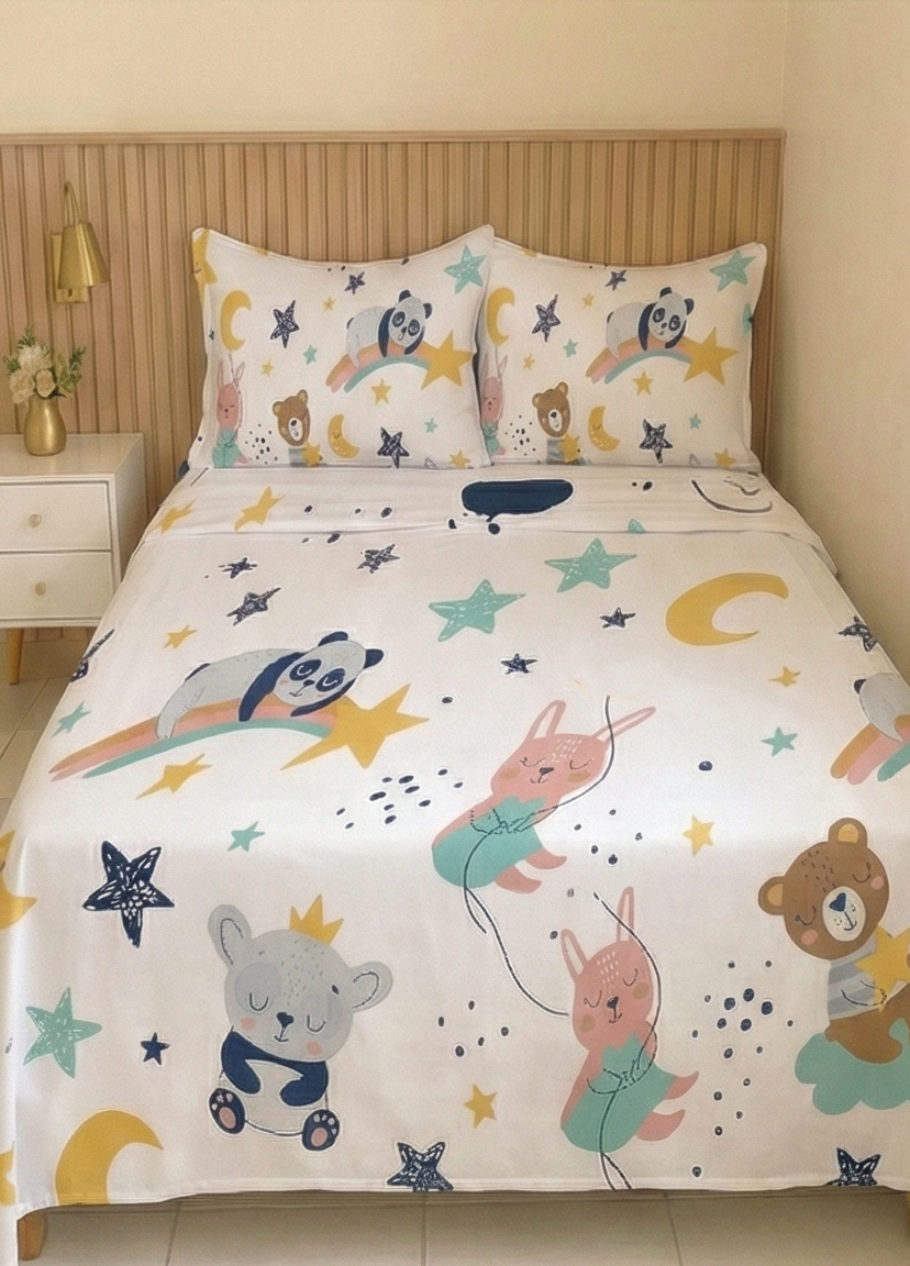 Moon Smile Bed sheets -Kids- 4 pieces